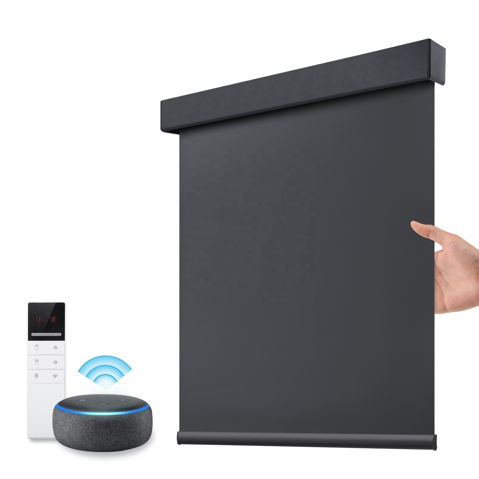 Manufacture Waterproof Built-in Smart Alexa Bluetooth Wifi Tuya Zigbee Motorized Blackout Window Roller Shades Blinds