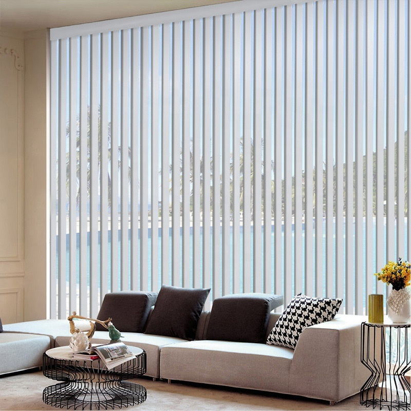 Vertical Aluminum PVC Shutters White Venetian Sun Shade Roller Blind Curtain Blind for Windows Door Patio Vertical Blinds